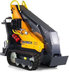 Универсальная машина мини-погрузчик Baumech ML-01 с двигателем Honda GX390 на гусеницах с платформой оператора Универсальная машина мини-погрузчик Baumech ML-01 с двигателем Honda GX390 на гусеницах с платформой оператора